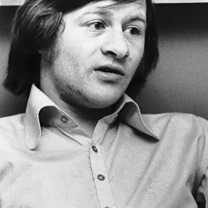 Alex Higgins snooker player April 1973 in his managers office