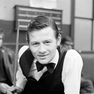 Alex Higgins at the table in a local club. November 1969 Z10851-007