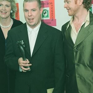 Alexander McQueen after being named British Designer of The Year at the Lloyds Bank