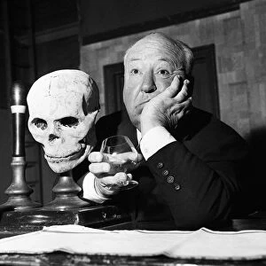 Alfred Hitchcock - film director - June 1964 In studio 2 with props from