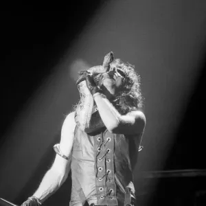 Alice Cooper (born Vincent Damon Furnier) performs at The Birmingham Odeon, Midlands