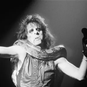 Alice Cooper performs at The Birmingham Odeon, 1986 Print Alice Cooper performs at The Birmingham Odeon, 1986 Print