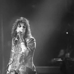 Alice Cooper (born Vincent Damon Furnier) performs at The Birmingham Odeon, Midlands Alice Cooper (born Vincent Damon Furnier) performs at The Birmingham Odeon, Midlands