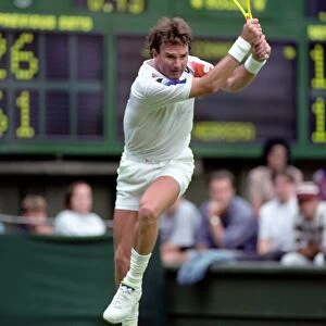 All England Lawn Tennis Championships at Wimbledon. Jimmy Connors in action during his