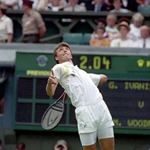 All England Lawn Tennis Championships at Wimbledon. Goran Ivanisevic in action