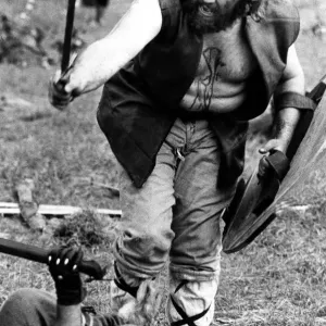 All good wholesome violence at the South Shields Viking battle re-enactment by members of All good wholesome violence at the South Shields Viking battle re-enactment by members of