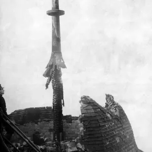 All that was left of one of the towers of the old White Star building after it had been