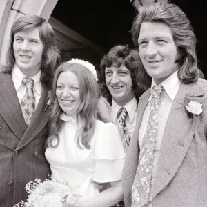 Black and White Print of a 1972 Wedding Scene