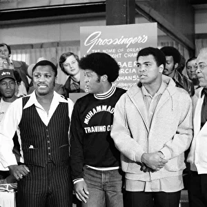 All World Heavyweight Champs together (from left to right) Joe Frazier, Jimmy Ellis