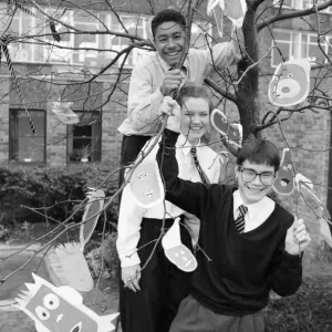 Almondbury High School pupils dress almond tree as part of GCSE art for National Tree