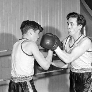 Amateur boxers Tony Sullivan (left) who was a Midland Counties Champion in 1955