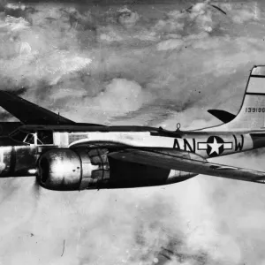 An American A-26 Invader bomber. Circa 1944