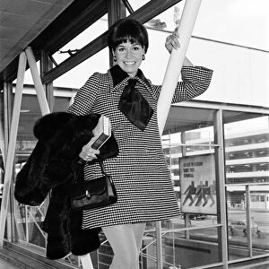 American actress, Mary Tyler Moore, pictured at Heathrow Airport