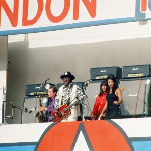 Bo Diddley at Wembley Stadium Concert Print 1972