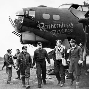 American Crew Members Return to Bomber Station, England 1944 Print