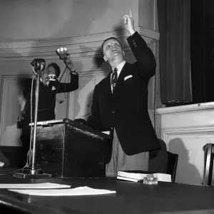 American evangelist Billy Graham with his wife Ruth at the Central Hall in Westminster American evangelist Billy Graham with his wife Ruth at the Central Hall in Westminster