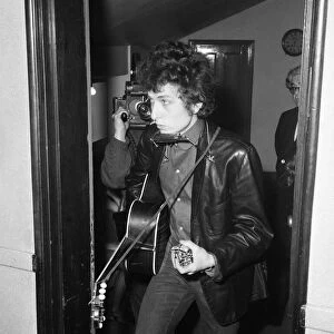 American folk singer Bob Dylan in concert at the Royal Albert Hall