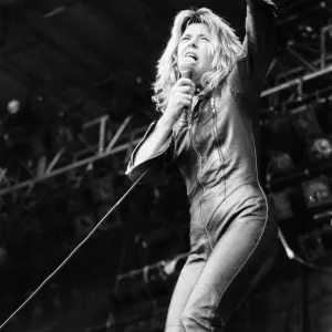 American glam rock musician Suzi Quatro performing on stage on Saturday night American glam rock musician Suzi Quatro performing on stage on Saturday night