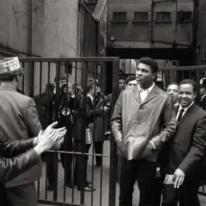 American heavyweight champion boxer Muhammad Ali, formerly known as Cassius Clay