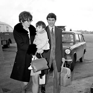 American pop Singer Gene Pitney arriving at London Airport with his wife Lynne