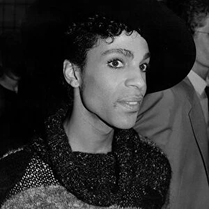 American pop singer Prince arrives at Gatwick Airport in London for three Wembley