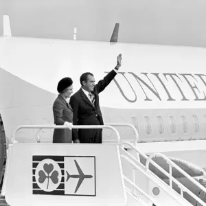 Richard Nixon and Pat Arrive in Ireland, 1970 Print Richard Nixon and Pat Arrive in Ireland, 1970 Print