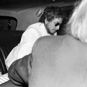 Bob Dylan at Heathrow, August 1969 Print
