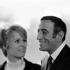 American singer Tony Bennett and his fiancee at the Hilton Hotel. 10th March 1968 American singer Tony Bennett and his fiancee at the Hilton Hotel. 10th March 1968
