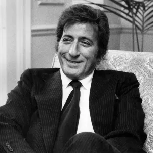 Tony Bennett in London Hotel Suite, April 1976 Print