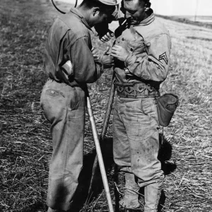 American Troops Help with Harvest, England 1942 Print American Troops Help with Harvest, England 1942 Print