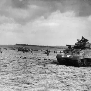 American troops training in Britain before the invasion of Europe 1944 WW2