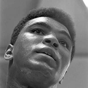 American world champion heavyweight boxer Muhammad Ali, formerly known as Cassius Clay
