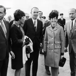 Americas three Apollo 11 astronauts seen here shortly after their arrival