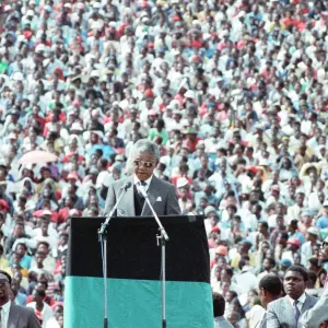 Nelson Mandela in Soweto, Johannesburg Print 1990