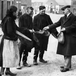 The ancient custom of Beating the bounds and collecting cash along the way in Newbiggin The ancient custom of Beating the bounds and collecting cash along the way in Newbiggin