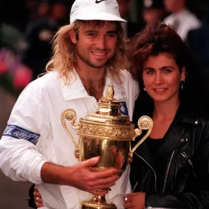 Andre Agassi Wimbledon Tennis Print 1992 Andre Agassi Wimbledon Tennis Print 1992