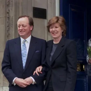 andrew parker bowles & rosemary pitmans wedding at chelsea registrars office - feb