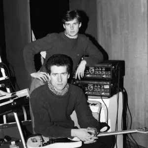 Andy McCluskey and Paul Humphreys (on keyboards) of the band Orchesteral Manouevers In Andy McCluskey and Paul Humphreys (on keyboards) of the band Orchesteral Manouevers In