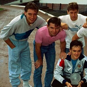 Andy Walker with Scotland team-mates September 1987