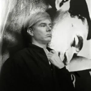 Andy Warhol, Film-maker & leader of the Pop Art Underground in his studio