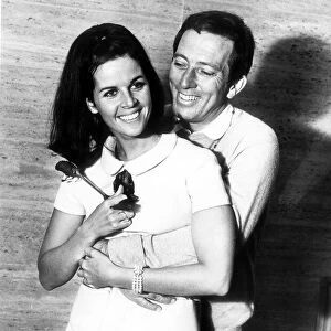 Andy Williams and wife Claudine Longet - May 1968 at the Savoy Hotel Mirrorpix