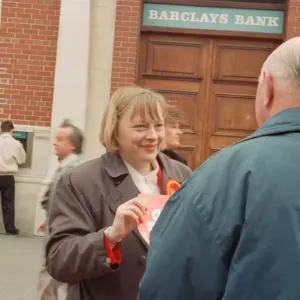 Angela Eagle campaigning in Liverpool, April 1997. Both Angela Angela Eagle campaigning in Liverpool, April 1997. Both Angela