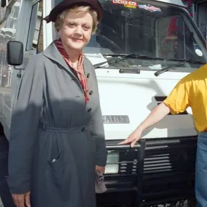 Angela Lansbury on set of Murder She Wrote. 19th May 1992