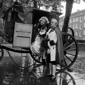 Angela Lansbury and Vittorio De Sica on the set of