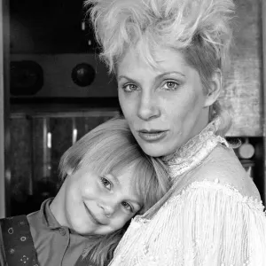 Angie Bowie with Daughter Stacia Print, 6th March 1986 Angie Bowie with Daughter Stacia Print, 6th March 1986