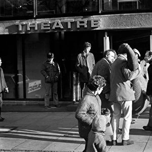 Animals: Humour: Members of the Octagon theatre, Bolton during scenes for a film using an