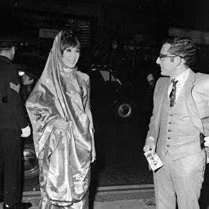 Anita Harris singer and Peter Sellers actor October 1967 arriving at
