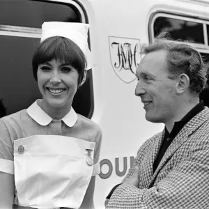 Anita Harris on Carry On Doctor Film Set Print, 11th September 1967