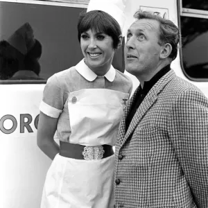 Anita Harris (with unknown male) on the film set of Carry On Doctor Anita Harris (with unknown male) on the film set of Carry On Doctor