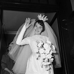 Ann Donoghue arrives for her wedding at St Patricks Church, Soho Square, London